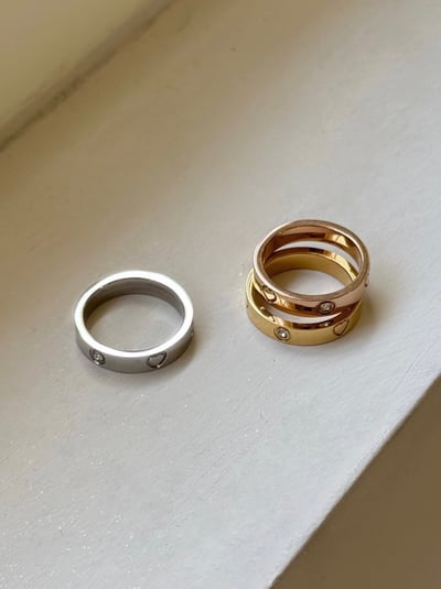 18K Heart Diamond Ring 心型鋯石戒指2