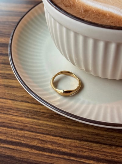 316L Minimalist Wave Ring 造型波浪戒指2