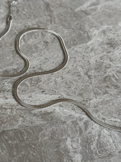 316L Wide Snake Gold Chain 百搭扁蛇骨扁鍊2