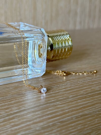 316L Classic Diamond Necklace 經典四爪單鑽項鍊1