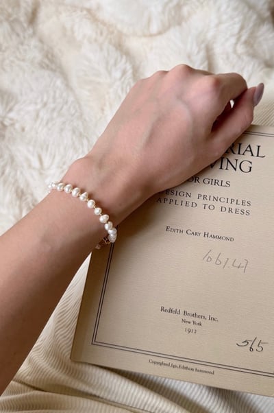 316L Pearl And Gold Ball Bracelet 珍珠小金球手鍊3