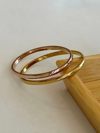 18K Metal Circle Bracelet 經典金屬圓手環4