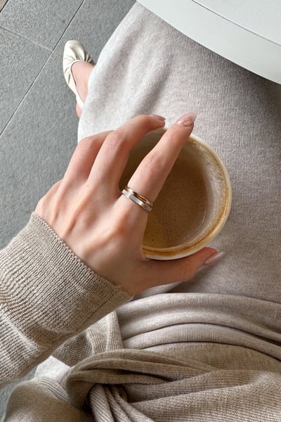 18K Rose Gold Mother of Pearl Ring 玫瑰金白貝戒指3