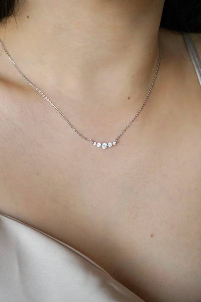 S925 Dainty Gradient Pavé Necklace 絕美排鑽項鏈2