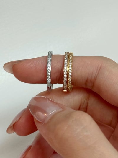 18K Classic Diamond Ring 經典半排鑽戒指1