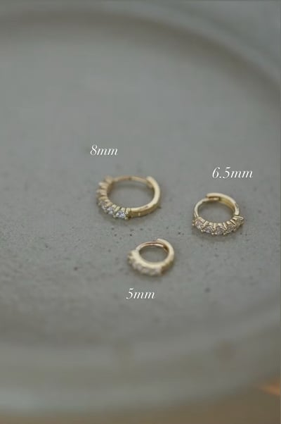 S925 Classic Pavé Huggie Earrings 經典排鑽耳扣2