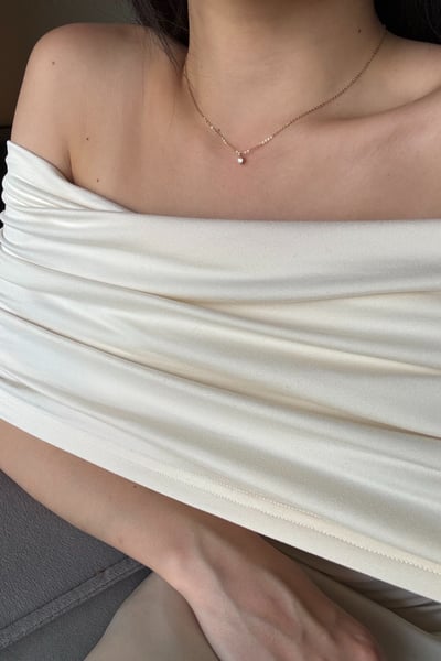 316L Bezel CZ Solitaire Necklace 經典包邊圓鑽項鍊3