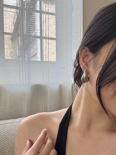 18K Chunky Waterdrop Earrings 經典水滴耳環4