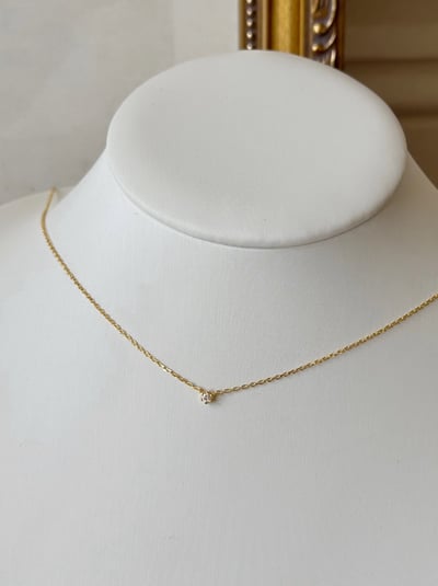 S925 Mini Diamond Necklace 若有似無迷你單鑽項鍊1