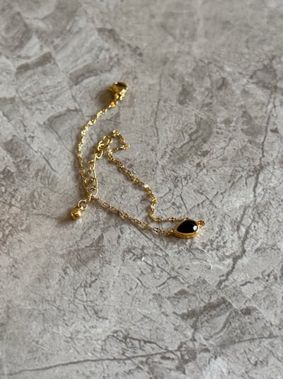 316L Small Waterdrop Bracelet 水滴黑瑪瑙白貝手鍊4