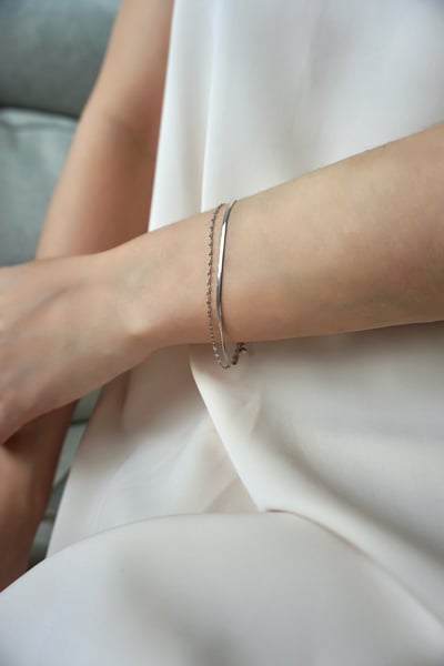 316L Dainty Two-Layer Silver Bracelet 造型雙層手鏈2