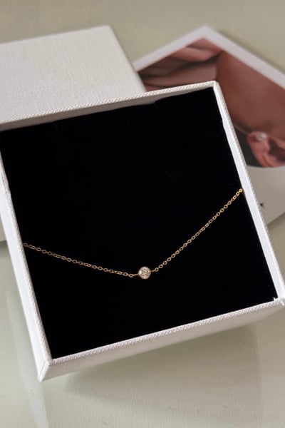 316L Bezel CZ Solitaire Bracelet 推薦!經典單鑽手鏈2