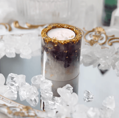 ✨ 凝結光影之美：手工水晶能量燭台 ✨尺寸中款4