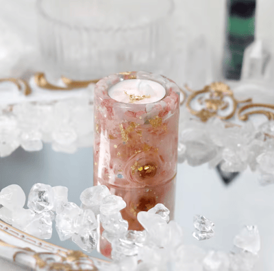 ✨ 凝結光影之美：手工水晶能量燭台 ✨尺寸中款3