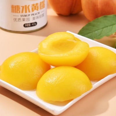 糖水黄桃罐头鋁罐真空封装 巴氏杀菌工艺减少营养流失 大片厚切果肉 原产直采果肉鲜美 细腻留香3