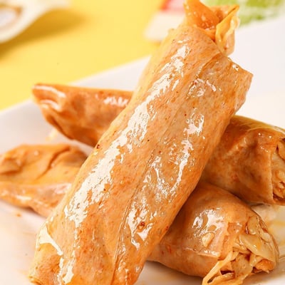 嘉利豐豆卷夾心竹筍海帶絲金針菇豆卷豆皮香辣開胃休閑零食深夜飽腹小吃 質保9月5