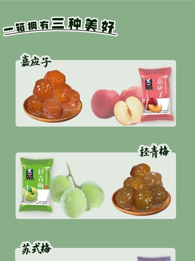 不二先森一箱梅满，三種梅果三種口味，保質期一年4