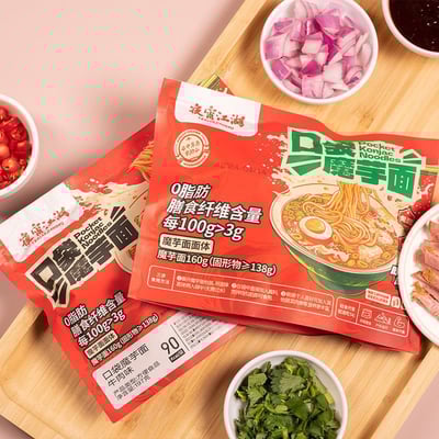 口袋魔芋面 180克 0脂0卡 开袋即食8