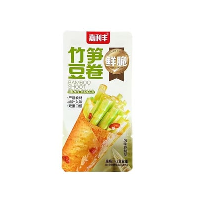 嘉利豐豆卷夾心竹筍海帶絲金針菇豆卷豆皮香辣開胃休閑零食深夜飽腹小吃 質保9月8