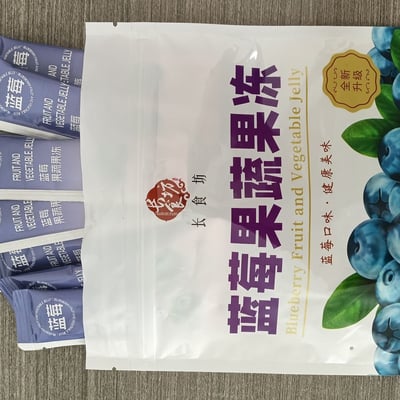 藍莓味酵素果蔬果凍升級款低卡0脂復合水果酵素白蕓豆益生元果凍15g/條  質保18月8
