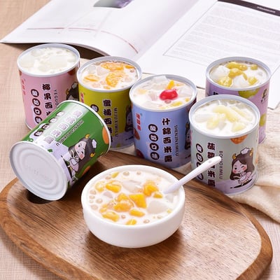 酸奶西米露水果罐頭禮盒裝黃桃菠蘿什錦零食甜點下午茶 質保12月2