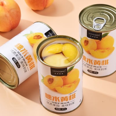 糖水黄桃罐头鋁罐真空封装 巴氏杀菌工艺减少营养流失 大片厚切果肉 原产直采果肉鲜美 细腻留香2