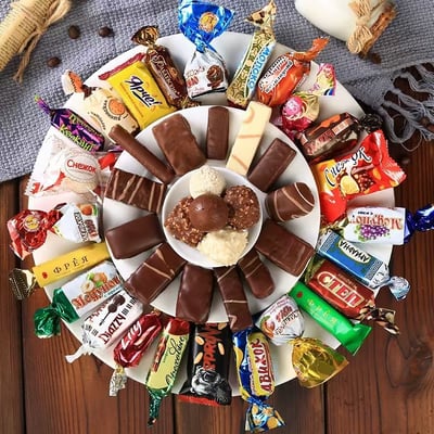 俄罗斯进口风味糖果混合夹心巧克力零食大礼包结婚喜糖 500克/袋 質保12月1