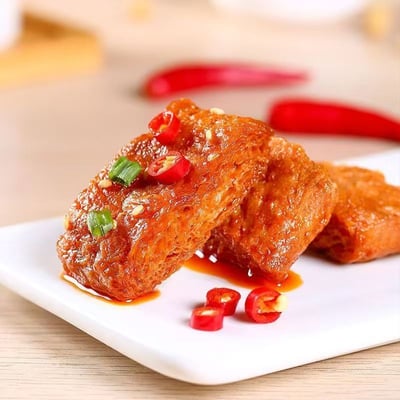 红派黑椒香辣素牛排大片独立包装零售素牛肉豆干休闲辣块商超同款  质保9个月6