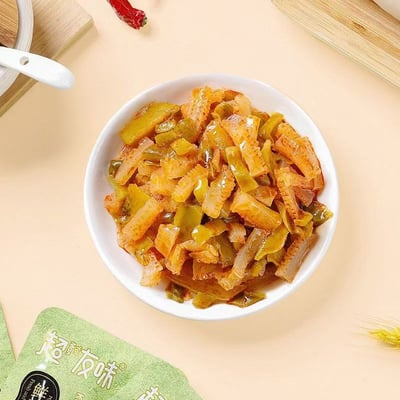 超友味魔芋貢菜鮮辣味開袋即食網紅休閑零食獨立包裝下飯菜 100克/袋 質保9個月6