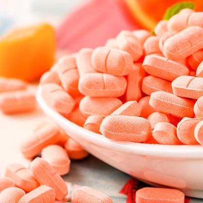 泰國進口patar葩塔維C壓片糖果男女老少皆宜 400克凈重/瓶約1000片質保24月2