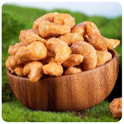 炭烧大腰果仁批发干果坚果腰果盐焗烘烤精選大颗粒零食 400克/罐 質保9月4