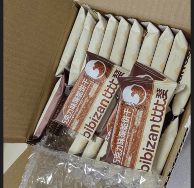 比比赞椰奶薄脆饼干单独包装早餐巧克力薄饼干网红小零食解馋儿童 質保8個月6