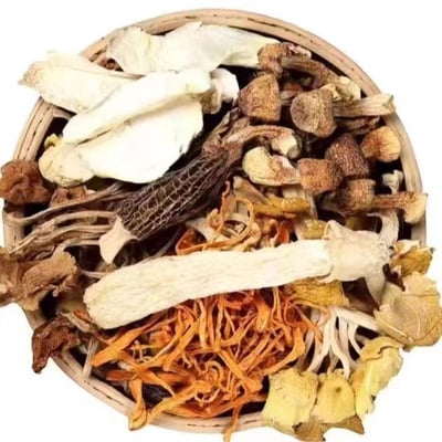 山珍菌菇七彩菌汤包云南野生炖汤鲜羊肚菌鹿茸菇干货 100克包 可定制 質保12個月3