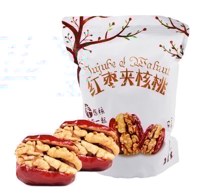 紅棗夾核桃500克/袋 新疆大紅棗夾新疆185大核桃一顆 顆顆飽滿營養好吃1