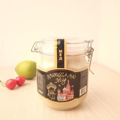 俄羅斯原裝進口椴樹蜂蜜罐裝0添加沖飲食用原蜜結晶百花蜜500g/罐 質保24月1