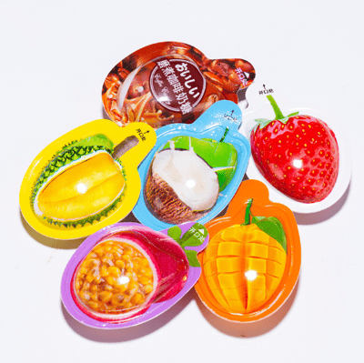 3D水果榴莲糖草莓糖创意奶糖 散装随身零食办公室网红零食 糖果批发 質保12月2