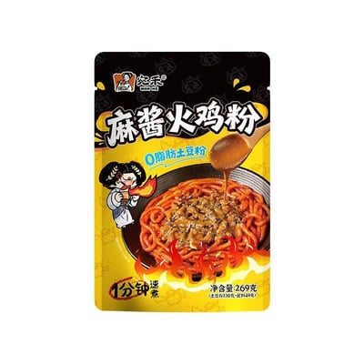 宛禾麻醬火雞粉土豆粉版269g大份韓式方便面拌面爆辣夜宵囤貨裝 質保6月5