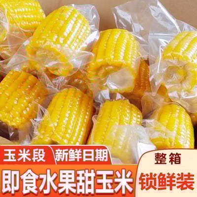 水果玉米開袋即食真空包裝高溫殺菌保鮮免煮代餐橫縣甜玉米低脂健身主食 質保6個月6