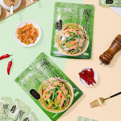 超友味魔芋貢菜鮮辣味開袋即食網紅休閑零食獨立包裝下飯菜 100克/袋 質保9個月9