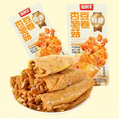 嘉利豐豆卷夾心竹筍海帶絲金針菇豆卷豆皮香辣開胃休閑零食深夜飽腹小吃 質保9月10