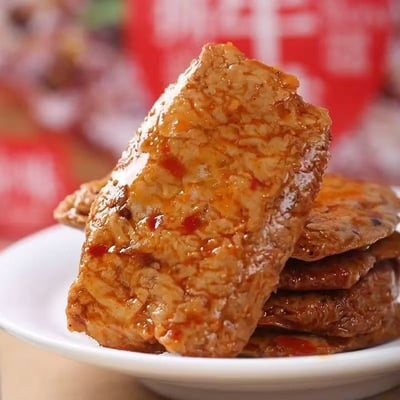 红派黑椒香辣素牛排大片独立包装零售素牛肉豆干休闲辣块商超同款  质保9个月4