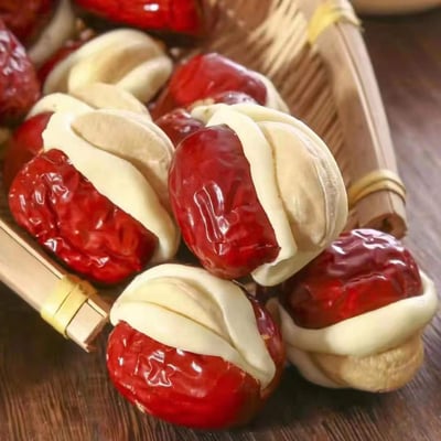 腰果泡芙枣500g独立包装夹心腰果奶泡芙枣干果零食香甜酥口回味无穷 质保9个月4