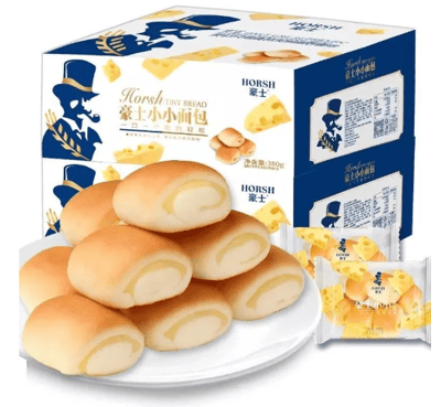 豪士芝士小小面包380g整箱芝士夹心网红早餐小蛋糕下午茶休闲点心 質保60天4