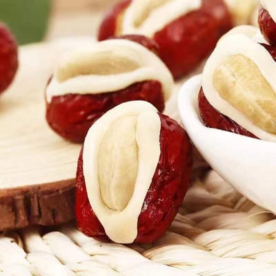 腰果泡芙枣500g独立包装夹心腰果奶泡芙枣干果零食香甜酥口回味无穷 质保9个月5