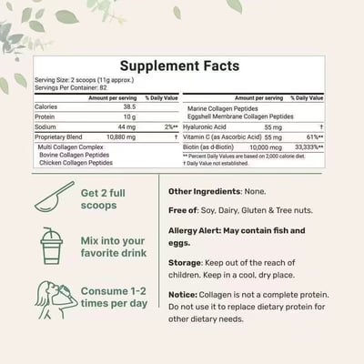 海購 Multi collagen peptides 膠原蛋白粉 多重膠原蛋白肽粉一磅裝3