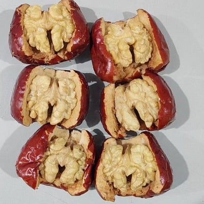 紅棗夾核桃500克/袋 新疆大紅棗夾新疆185大核桃一顆 顆顆飽滿營養好吃3