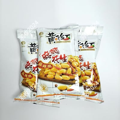 黃飛紅麻辣花生無殼山東大花生香酥麻辣脆整箱批發70/110/210克 質保10月1