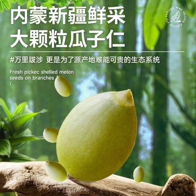 三只松鼠南瓜子仁400克罐裝脫殼熟南瓜籽仁粒粒飽滿堅果炒貨烘焙零食小吃9