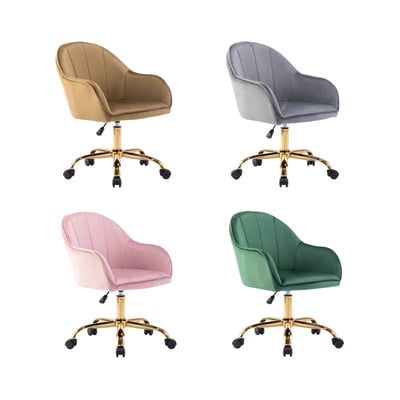 Xenos吉諾斯輕奢流線絨布電腦椅-四色可選17