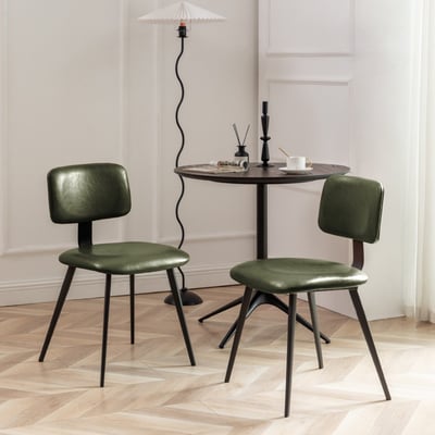 Ian伊恩PU面金屬黑腳工業休閒餐椅-兩色可選15